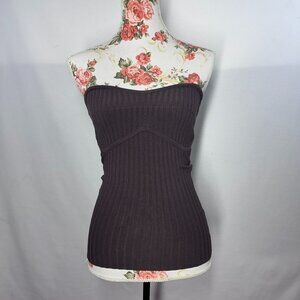 Dishh Raven Bandeau Ribbed Knit Strapless Top Size XS